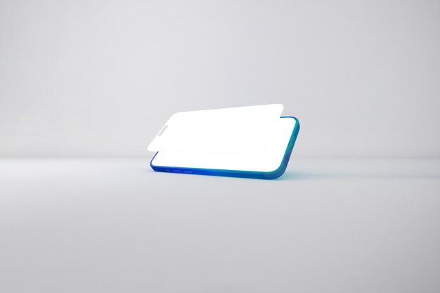 smartphone with a blank screen ready for your content or mockup