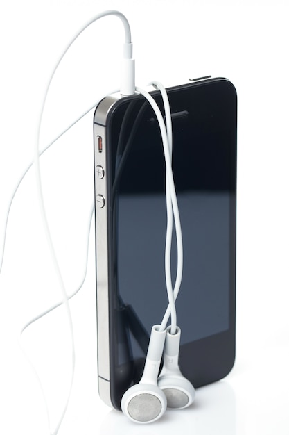Smartphone with earphones
