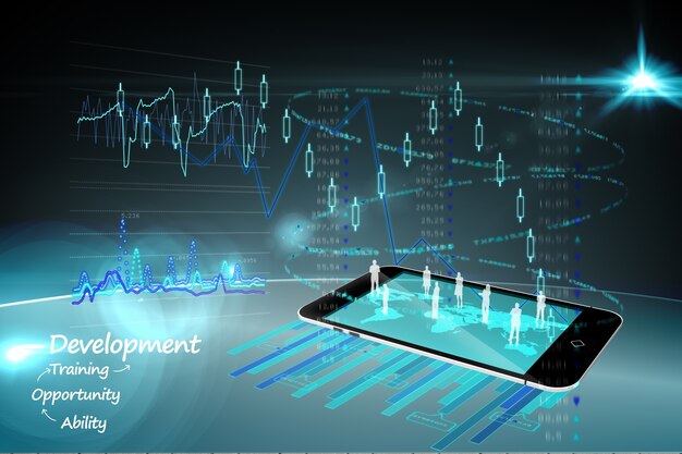 Смартфон с графикой и иконки