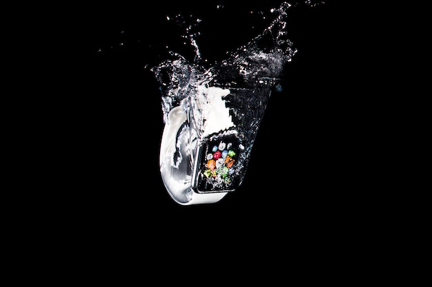 Smartwatch submerged