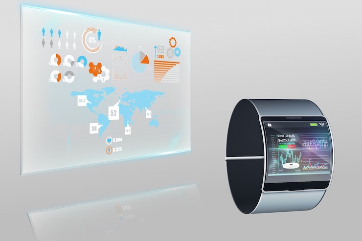 Free Photo smartwatch with different types of graphics