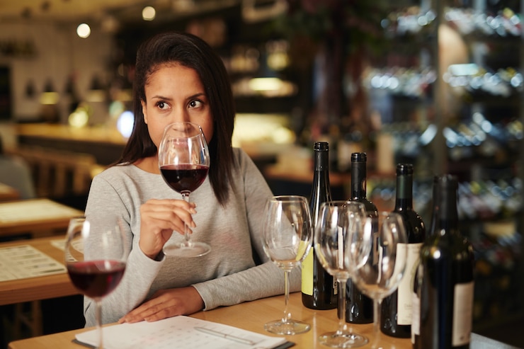 Free Photo smell of wine