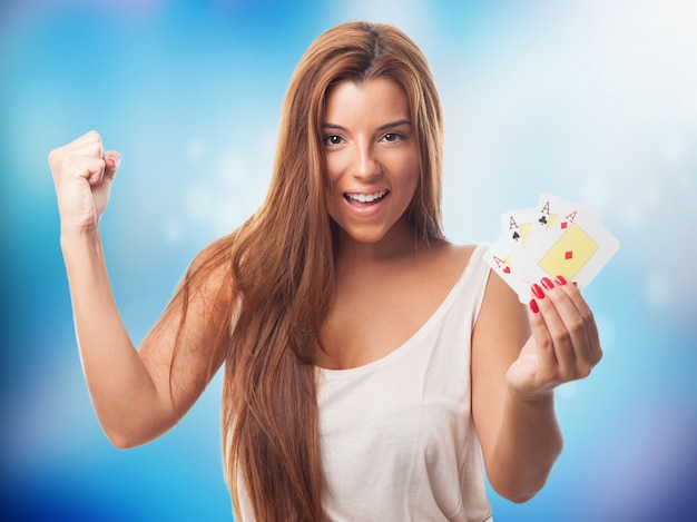 Free photo smile playing luck player bet