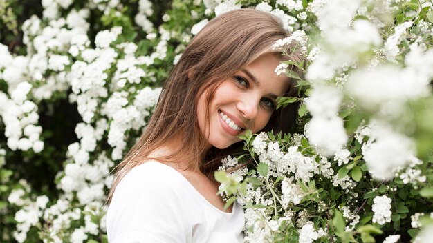 Smiley female outdoor