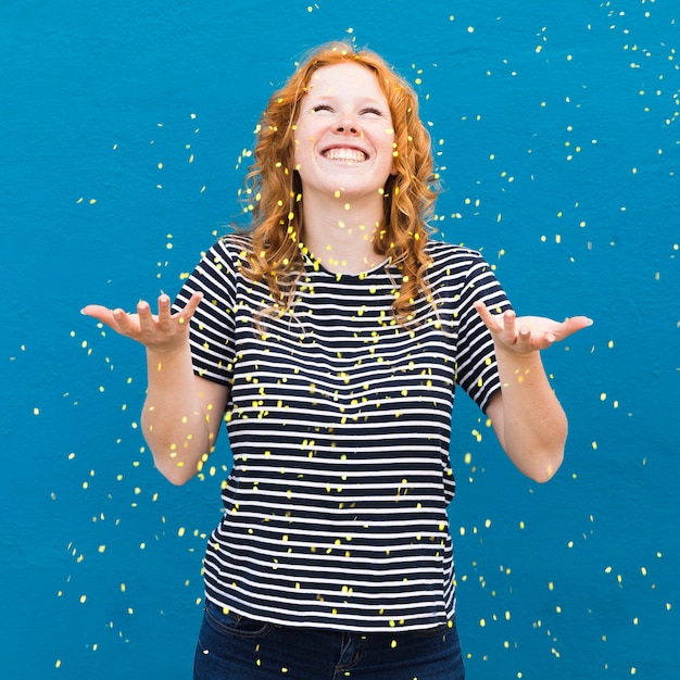 Smiley girl with petals