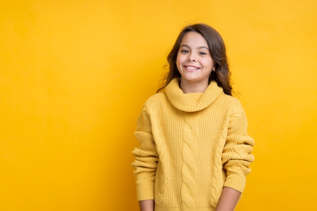 Smiley little girl wearing seasonal clothing