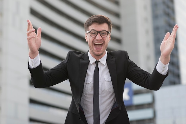 Free photo smiley modern man portrait