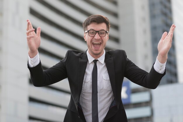 Smiley modern man portrait