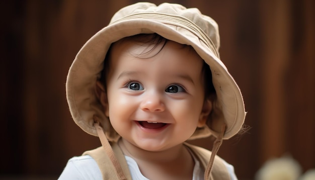 Free photo smiling baby boy brings joy and happiness generated by ai