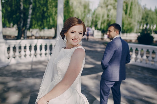 Smiling bride