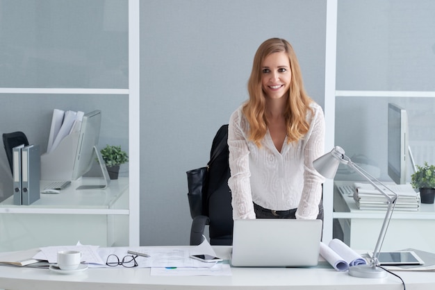 Smiling business lady