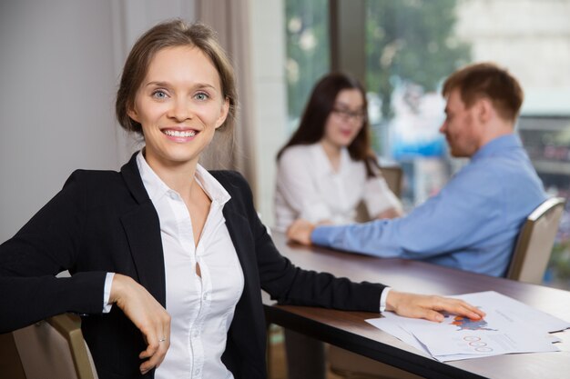 Smiling elegant woman