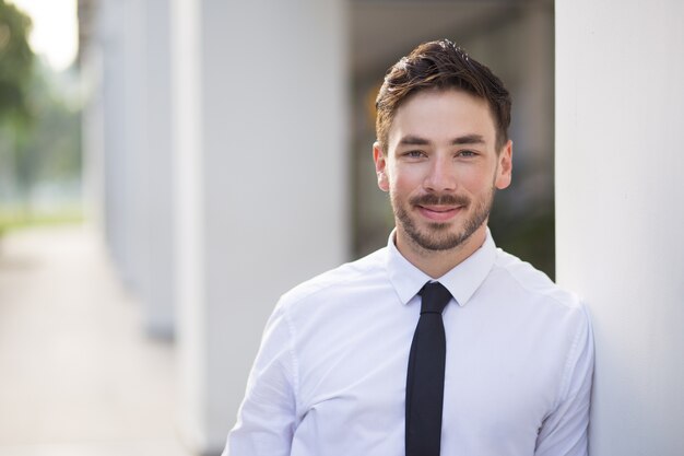 Smiling entrepreneur posing for camera