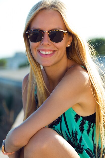 Smiling female looking at camera