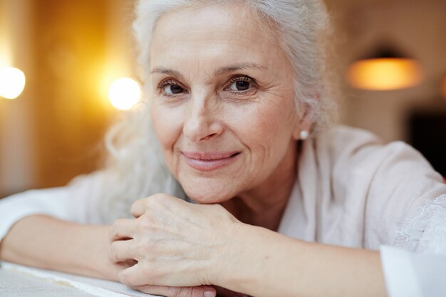 Smiling old woman