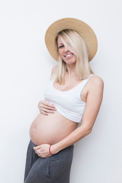 Smiling pregnant woman