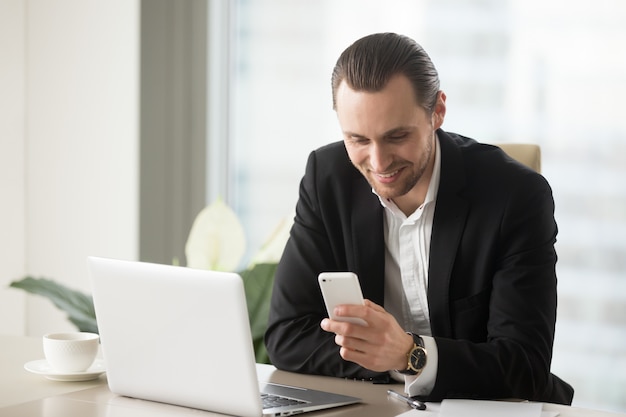 Smiling young businessman