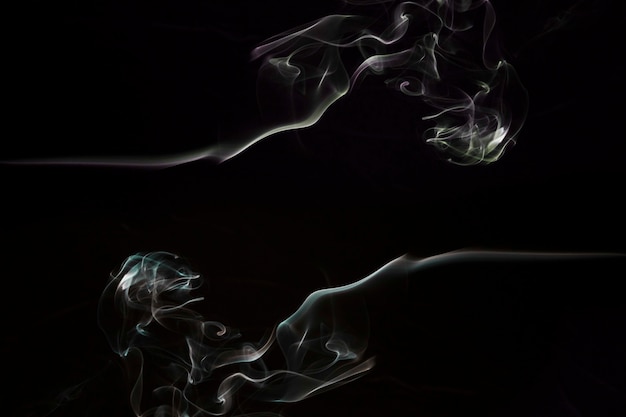 Smoke background of an empty dark room