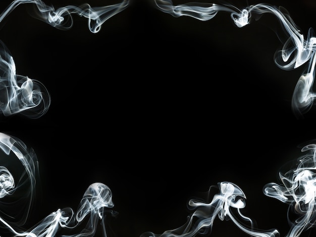 Smoke frame on black background
