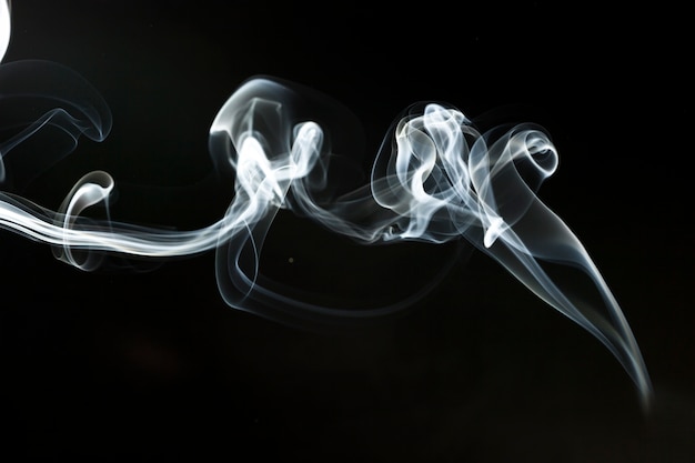 Smoke silhouette with abstract style