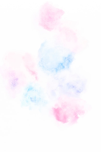 Smooth drops of blue and pink paint