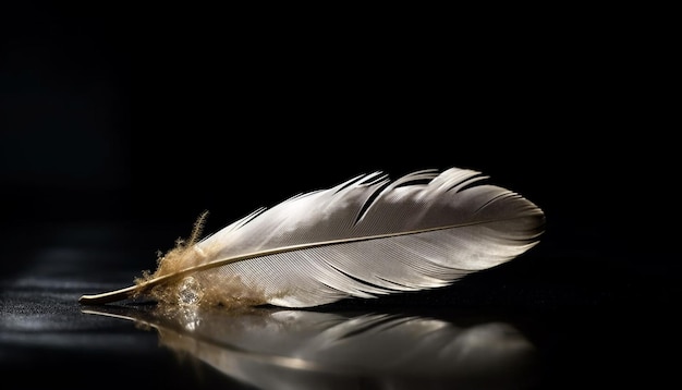 Free photo smooth feather quill pen writes elegant literature generated by ai