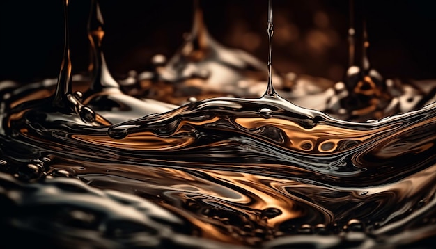 Smooth wave pattern pouring liquid refreshment creativity generated by AI