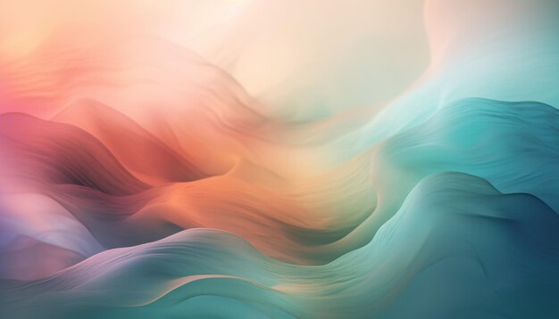 Smooth wave pattern in vibrant multi colors flowing generated by AI