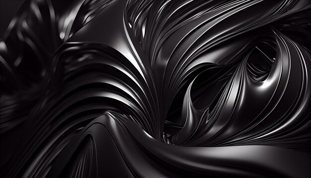 Smooth wave patterns flow in abstract elegance generated by AI