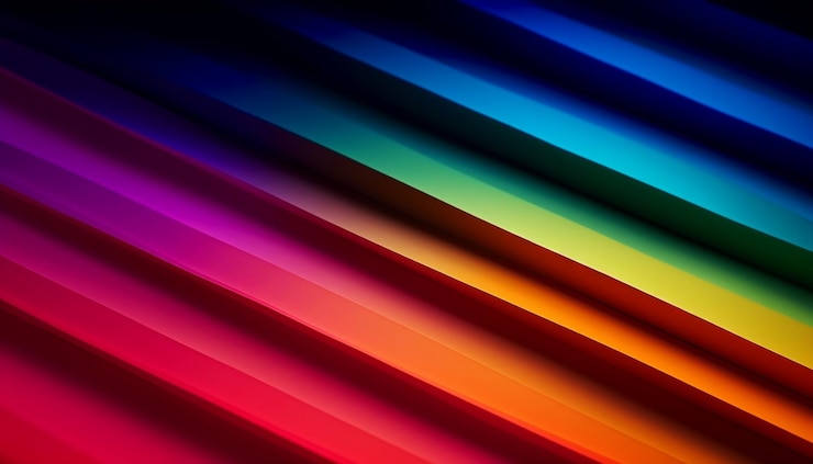 Free Photo smooth yellow waves blend with vibrant rainbow spectrum generated by ai