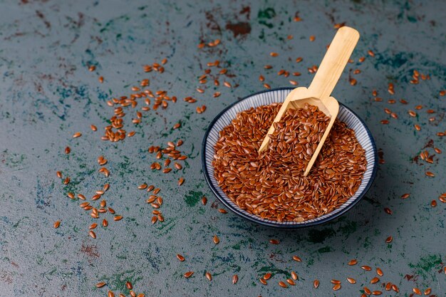 Snack cookies with sunflower seed, linen seed, sesame seeds on grey