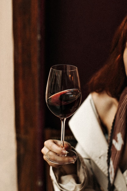 Foto gratuita istantanea del bicchiere di vino