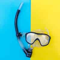 Foto gratuita maschera da snorkeling in primo piano