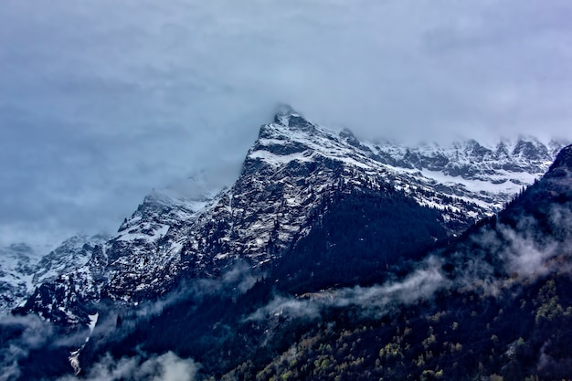 Free photo snow covered mountain