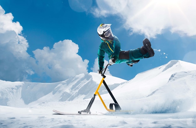 ai generative Winter extreme sports cool shot of ski in motion 33142320  Stock Photo at Vecteezy