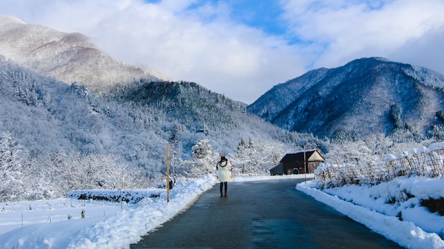 雪のクリスマス青い不思議の国の吹雪