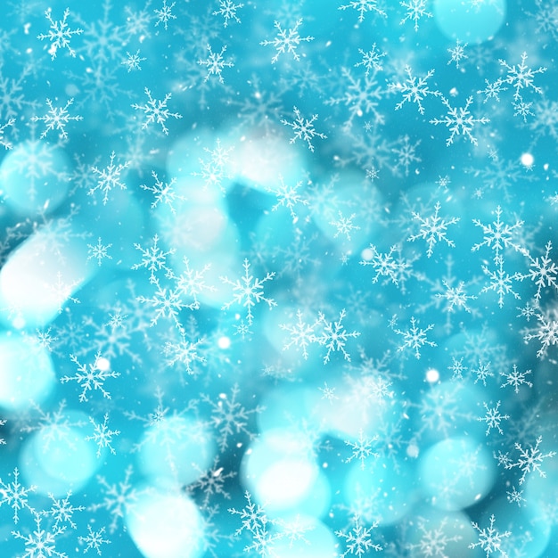 Free photo snowflakes and blurred lights