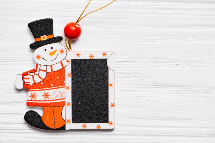 Free Photo snowman slate