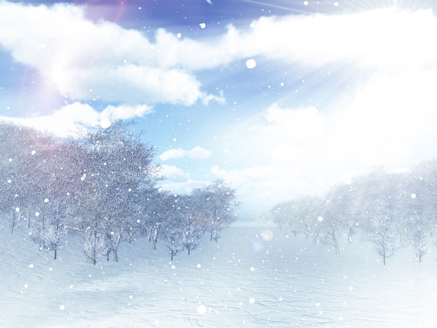 Free photo snowy forest