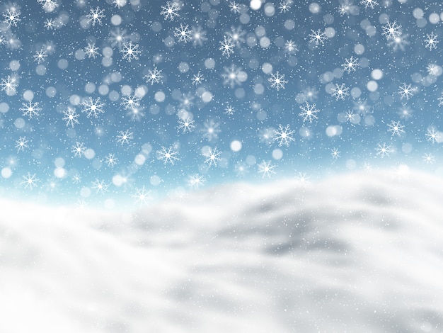 Free photo snowy winter landscape