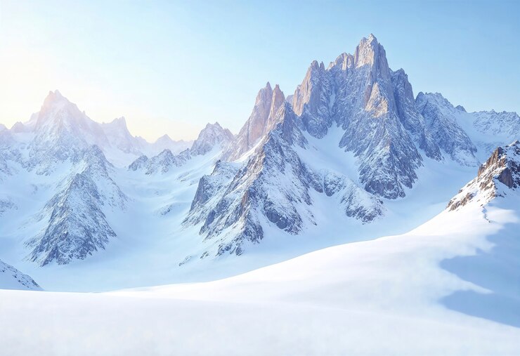Free Photo snowy winter landscape