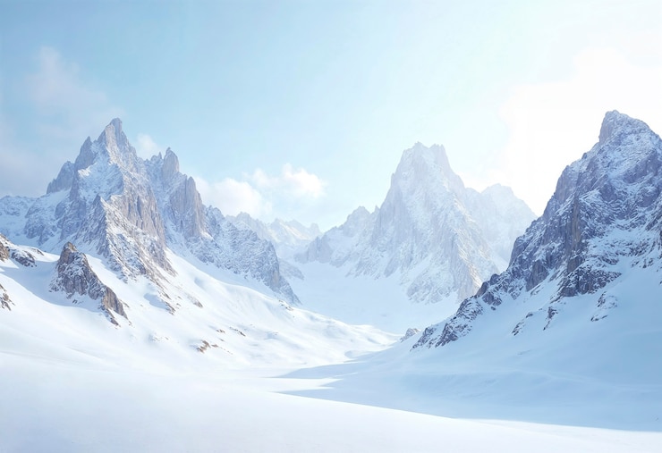 Free Photo snowy winter landscape