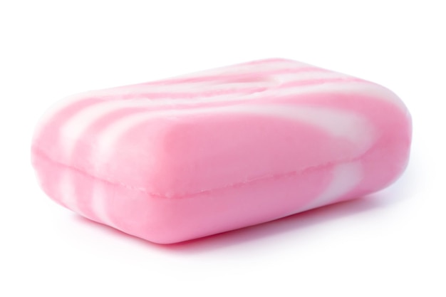 Soap bar isolated over white background close up