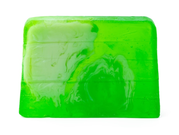 Soap bar isolated over white background close up