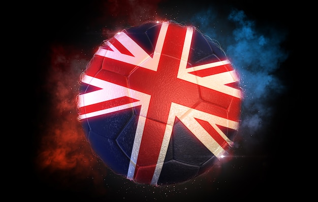 Футбольный мяч с текстурой флага великобритании