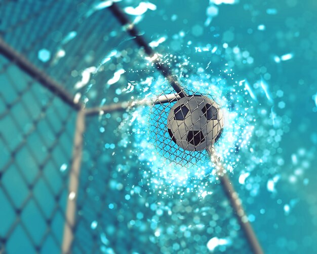 물 속에서 축구 공
