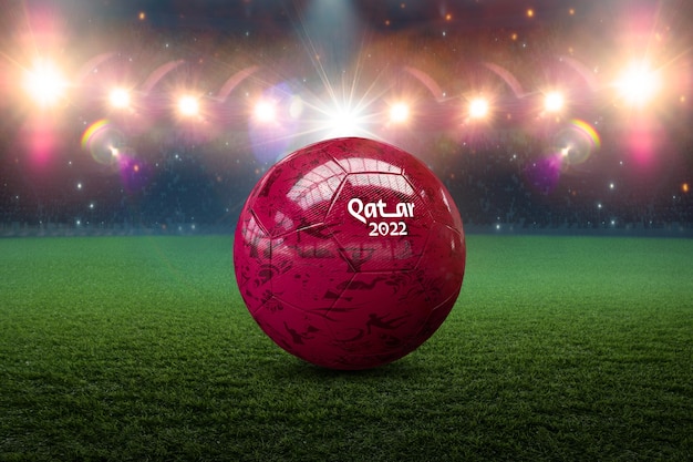 축구 공 월드컵 카타르 2022 3d 그림