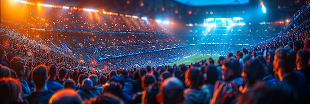 Free photo soccer fans cheering their team