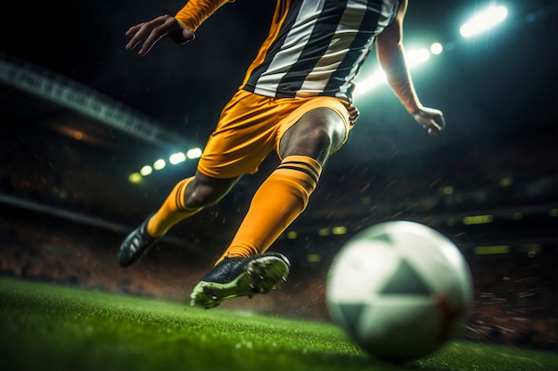 Free photo soccer game concept