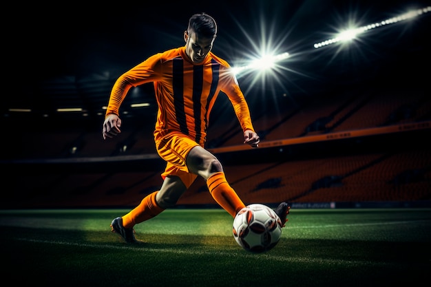 Free photo soccer game concept